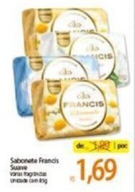 Atacadão Sabonete Francis Suave 85g oferta