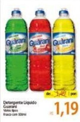 Atacadão Detergente Liquido Guarani 500ml oferta