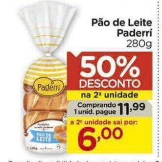 Carrefour Pao de Leite Paderri 280g oferta