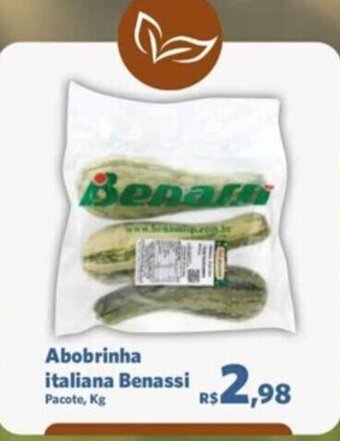 Abobrinha Italiana Benassi pacote 1kg