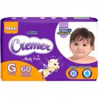 Supermercado Bernardão Fralda descartável cremer hiper magic care g 60unid oferta