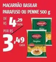 Macarrão basilar parafuso ou penne 500 g