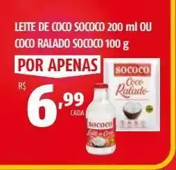 Leite de coco sococo 200 ml ou coco ralado sococo 100 g