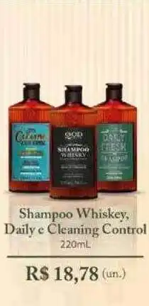 Shampoo whiskey, daily e cleaning control