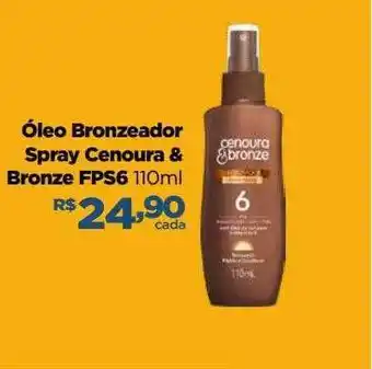 Óleo bronzeador spray cenoura & bronze fps6