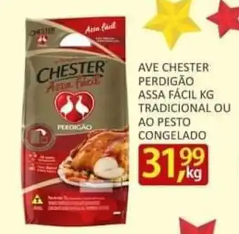 Rede Litoral de Supermercados Ave Chester Perdigao Assa facil 1kg tradicional ou ao Pesto cong. 1kg oferta