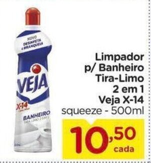 Carrefour Limpador p/ Banheiro Tira-Limo 2 em 1 Veja X-14 oferta