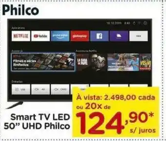 Carrefour Smart TV Led 50" UHD Philco oferta