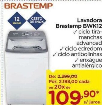 Carrefour Lavadora Brastemp BWK12 oferta