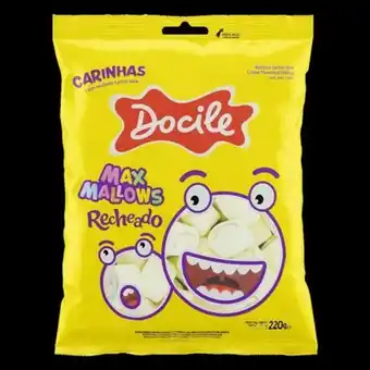 Marshmallow recheado carinhas docile 220g