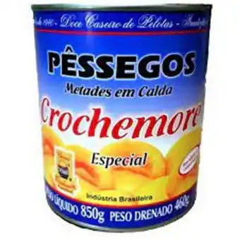 Brasão Supermercados Pêssego em calda especial crochemore 460g oferta