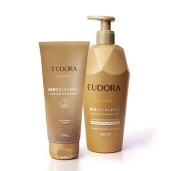 Combo cristais do himalaia: gel esfoliante corporal 200g + hidratante desodorante corporal 400ml