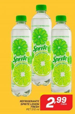 GBarbosa Refrigerante sprite lemon fresh pet 510 ml oferta