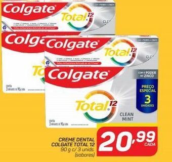 GBarbosa Creme dental colgate total 12 90 g c/ 3 unids. (sabores) oferta