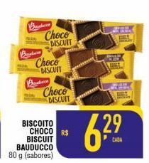 Mercantil Rodrigues Biscoito choco biscuit bauducco 80g oferta