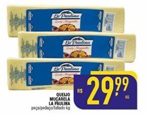Queijo muçarela la paulina kg