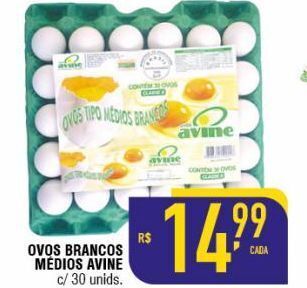 Mercantil Rodrigues Ovos brancos medios avine 30un oferta