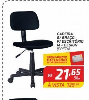 Cadeira s/braços p/escritório