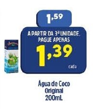 Arena Atacado Agua de Coco Original 200ml oferta