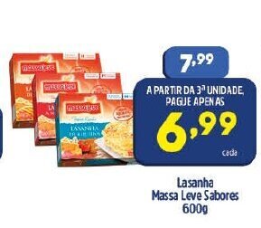 Arena Atacado Lasanha Massa Leve Sabores 600g oferta