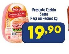 Arena Atacado Presunto Cozido Seara peca ou Pedaco 1kg oferta