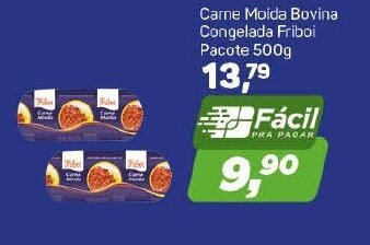 Arena Atacado Carne moida bovina congelada Friboi pacote 500g oferta