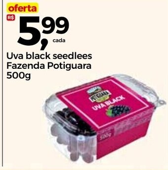 Frangolândia Uva Black Seedless Fazenda Potiguara 500g oferta