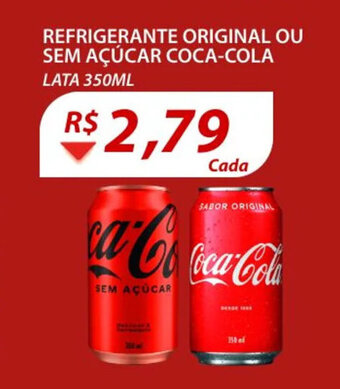 Assaí Atacadista Refrigerante Original ou sem Acucar Coca Cola lata 350ml oferta