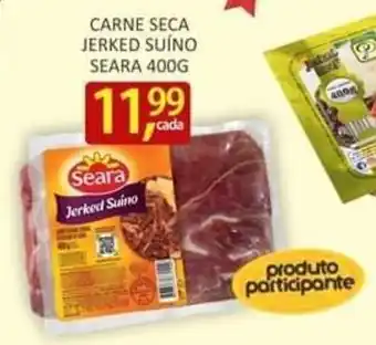 Rede Litoral de Supermercados Carne Seca jerked Suino Seara 400g oferta