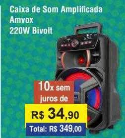 Copercana Caixa de som amplificada amvox 220w bivolt oferta