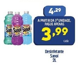 Arena Atacado Desinfetante Sanol 2L oferta