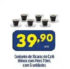 Arena Atacado Conjunto de Xicaras de Cafe Brinox com Pires 6 unidades oferta
