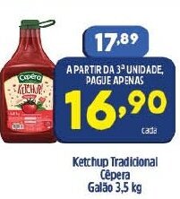 Arena Atacado Ketchup Tradicional Cepera Galao 3.5kg oferta