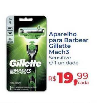 Aparelho Para Barbear Gillette Mach3 Sensitive