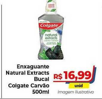 Enxaguante Natural Extracts Bucal Colgate Carvão 500ml