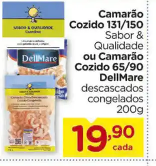 Carrefour Camarao Cozido 131/150 ou Camarao Cozido 65/90 DellMare 200g oferta