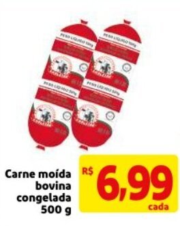 Mercado Extra Carne moida bovina congelada 500g oferta