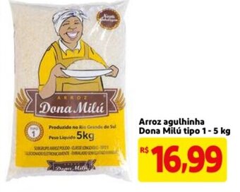 Mercado Extra Arroz Agulhinha Dona Milu tipo 1 5kg oferta