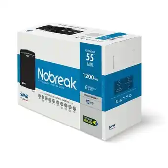 Nobreak 1200va linnus, entrada bivolt, saída 110v - 27456, sms