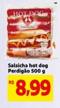 Mercado Extra Salsicha Hot Dog Perdigao 500g oferta