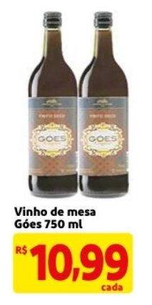 Mercado Extra Vinho de Mesa Goes 750ml oferta