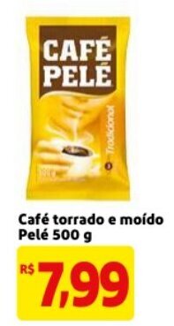 Mercado Extra Cafe torrado e moido Pele 500g oferta