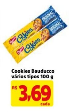 Mercado Extra Cookies Bauducco varios tipos 100g oferta