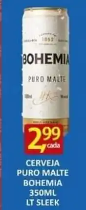 Rede Litoral de Supermercados Cerveja Puro Malte Bohemia 350ml lata oferta