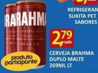 Rede Litoral de Supermercados Cerveja Brahma Duplo Malte 269ml oferta