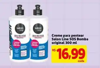 Mercado Extra Creme para pentear Salon Line SOS Bomba original 300ml oferta