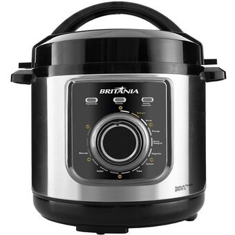 Gazin Panela elétrica de pressão britânia bpp01pi 6 xícaras 3l multifuncional oferta