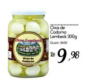 Giassi Supermercados Ovos De Codorna Lembeck 300g oferta