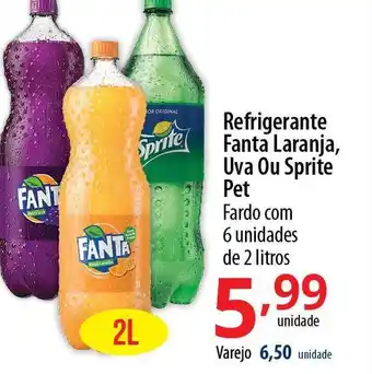 Akki Atacadista Refrigerante fanta laranja, uva ou sprite pet oferta