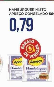 Apoio Mineiro Hambúrguer misto apreço congelado oferta